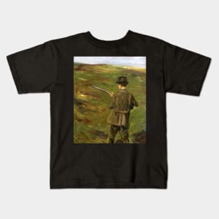 a hunter in the dunes 1914 - Max Liebermann Kids T-Shirt